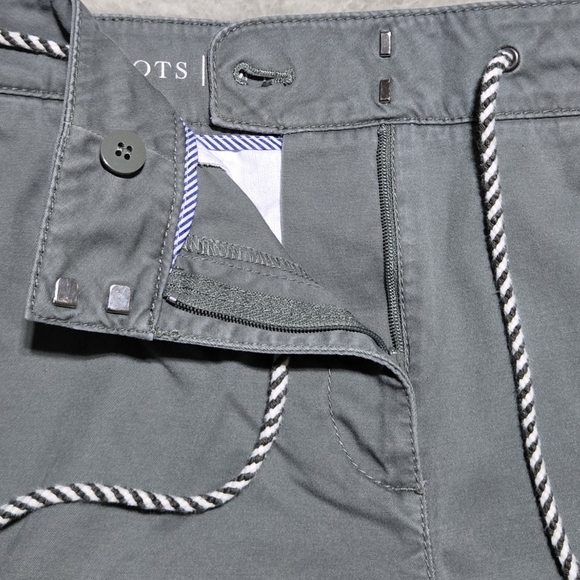 Talbots Wide-leg Crop Chino Pants Sz 10P Drawstring Olive Green City Preppy EUC - Picture 3 of 9